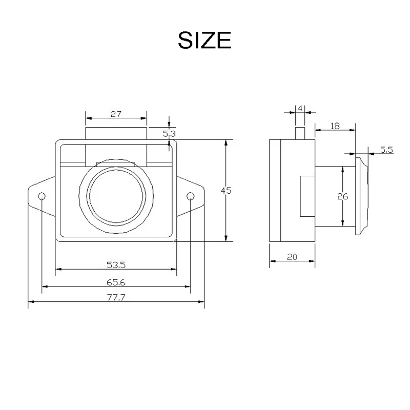 Serrure à bouton poussoir pour camping-car, 20mm, pour caravane, bateau, moteur, maison, armoire, tiroir, quincaillerie pour meubles, serrure de porte