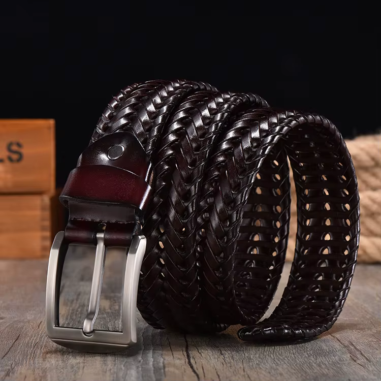Nouvelle ceinture tressée pour hommes