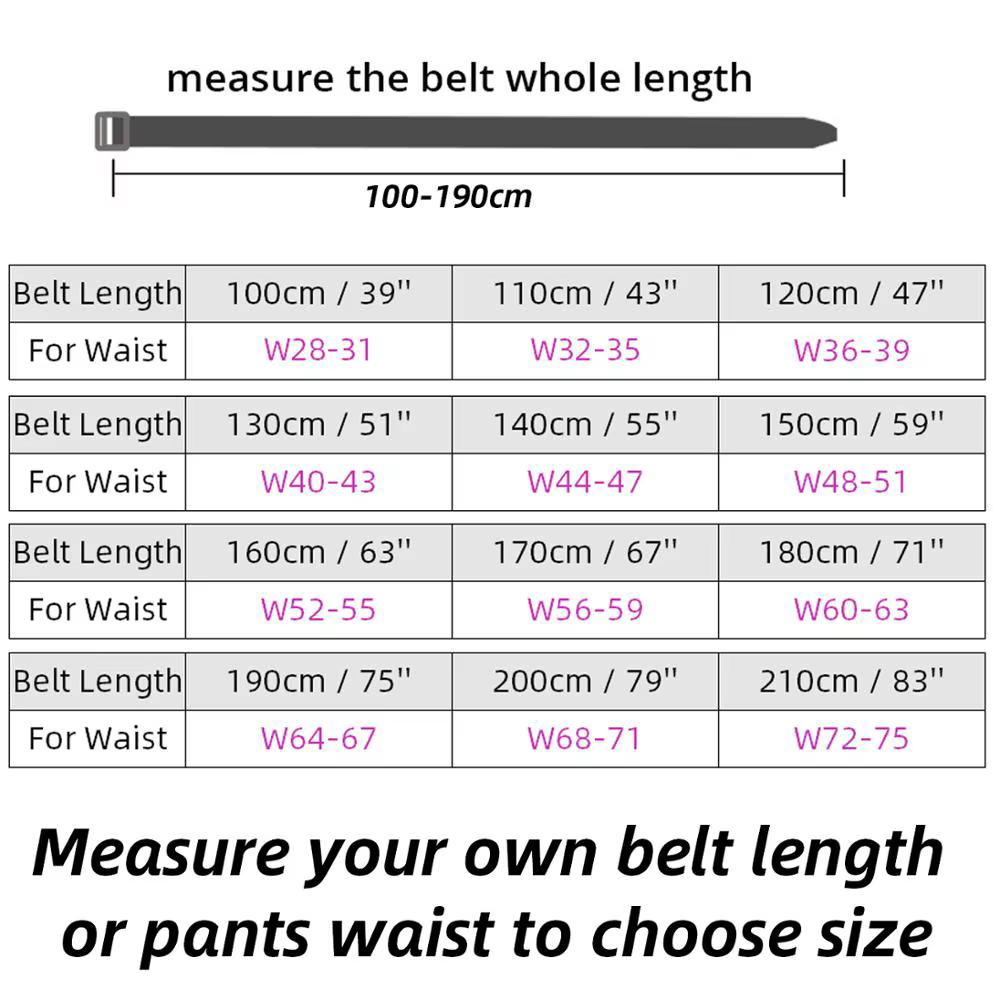 Ceinture grande taille pour hommes