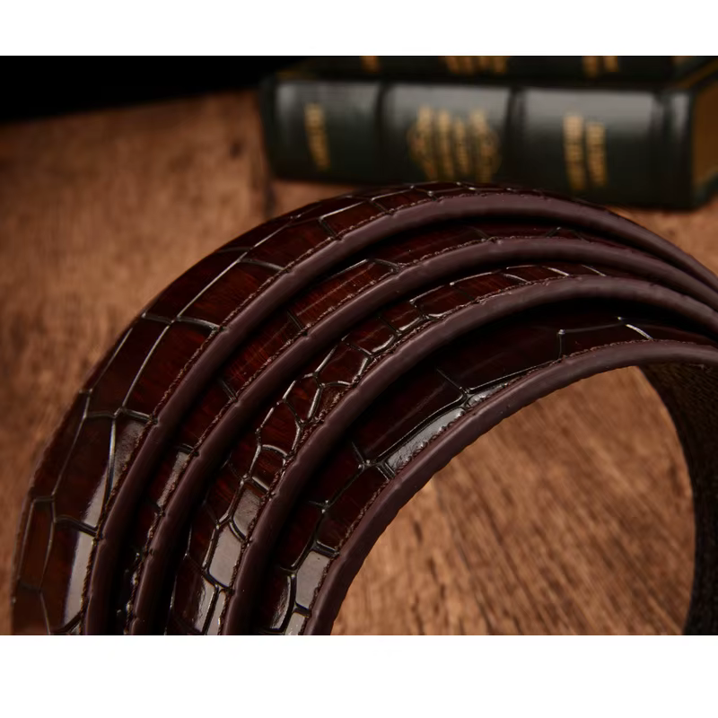 Ceinture en cuir véritable pour hommes