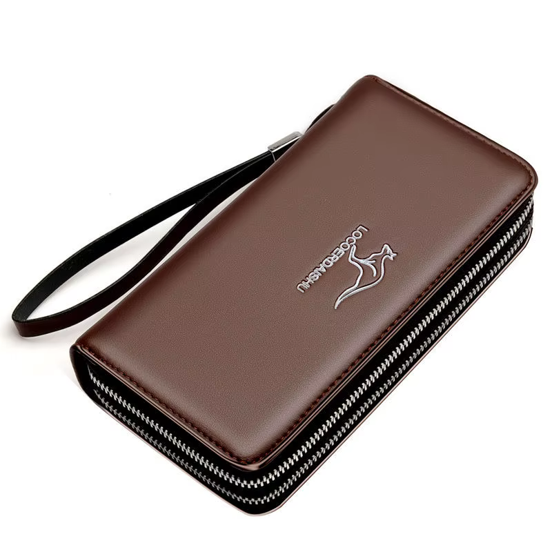 Portefeuille en cuir pour homme grande capacité