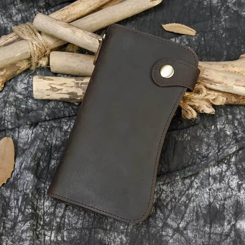 Portefeuille en cuir de Super qualité avec chaîne en fer 100%