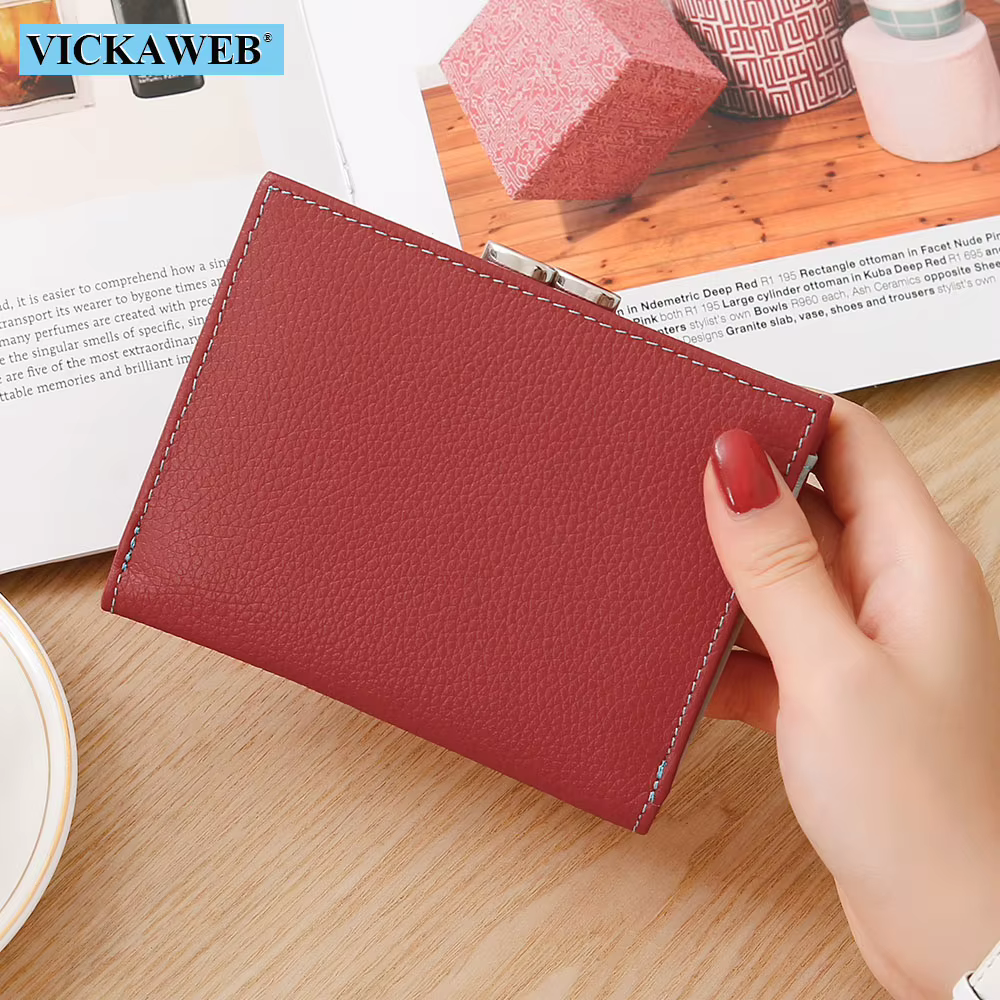 Vickaeb – portefeuille en cuir véritable pour femmes