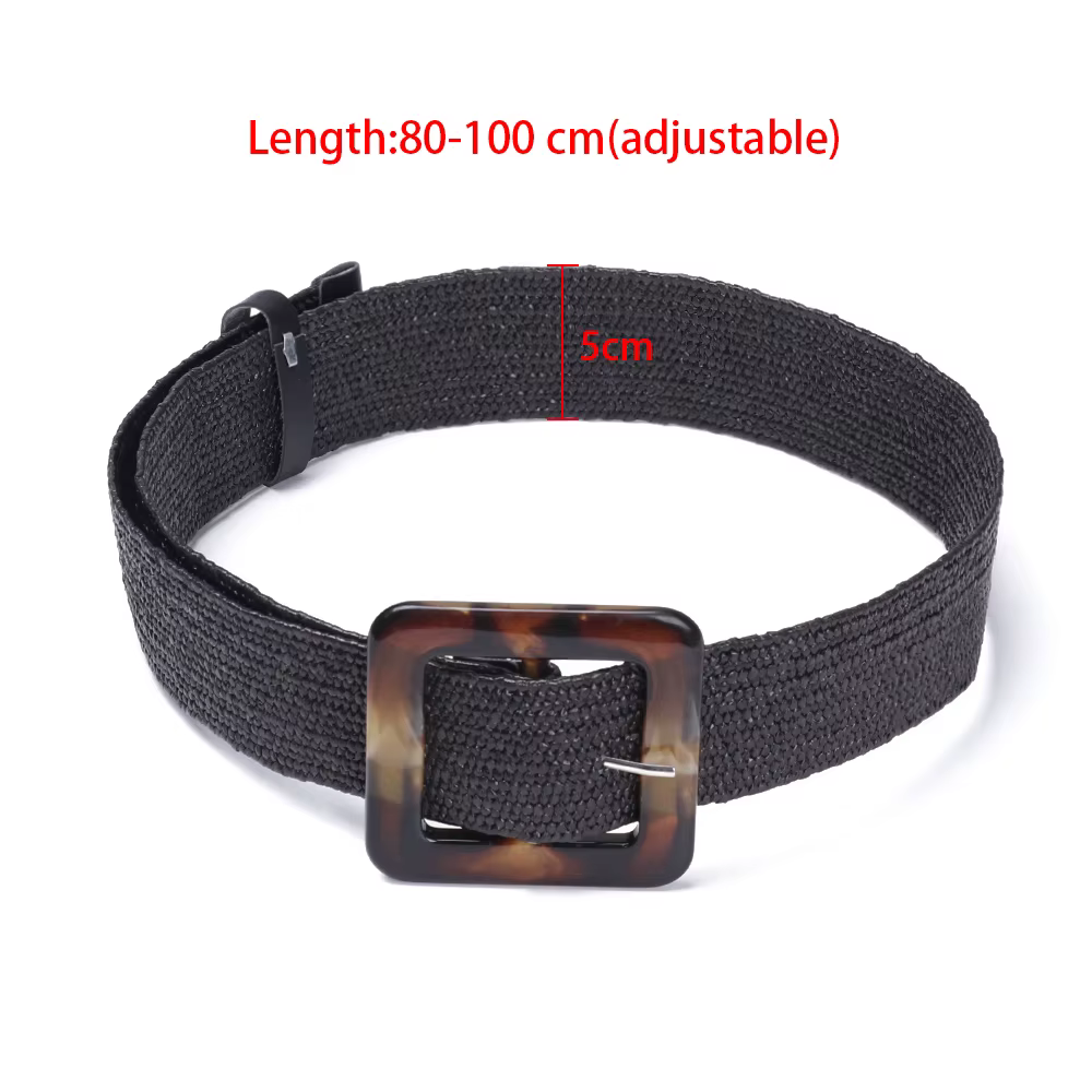 Ceinture ronde en bois pour femmes