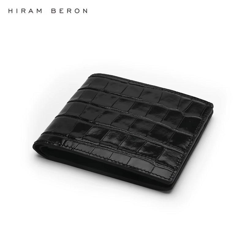 Hiram Beron nom personnalisé homme cadeau portefeuille de luxe motif Crocodile concepteur