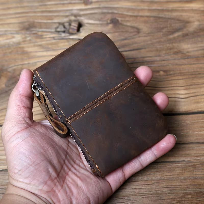 NZPJ – Mini portefeuille en cuir pour hommes