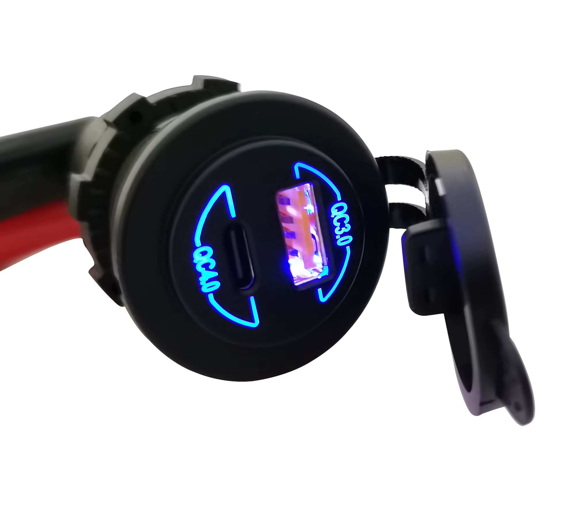 Chargeur de voiture rapide double port (USB-C + USB-A) pour véhicules 12 V/24 V – Compatible avec voitures, camions, bateaux et motos