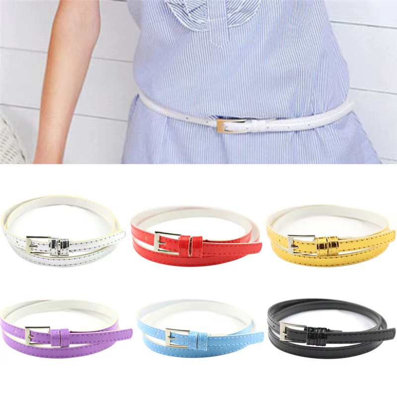 Ceinture fine en cuir pour femme