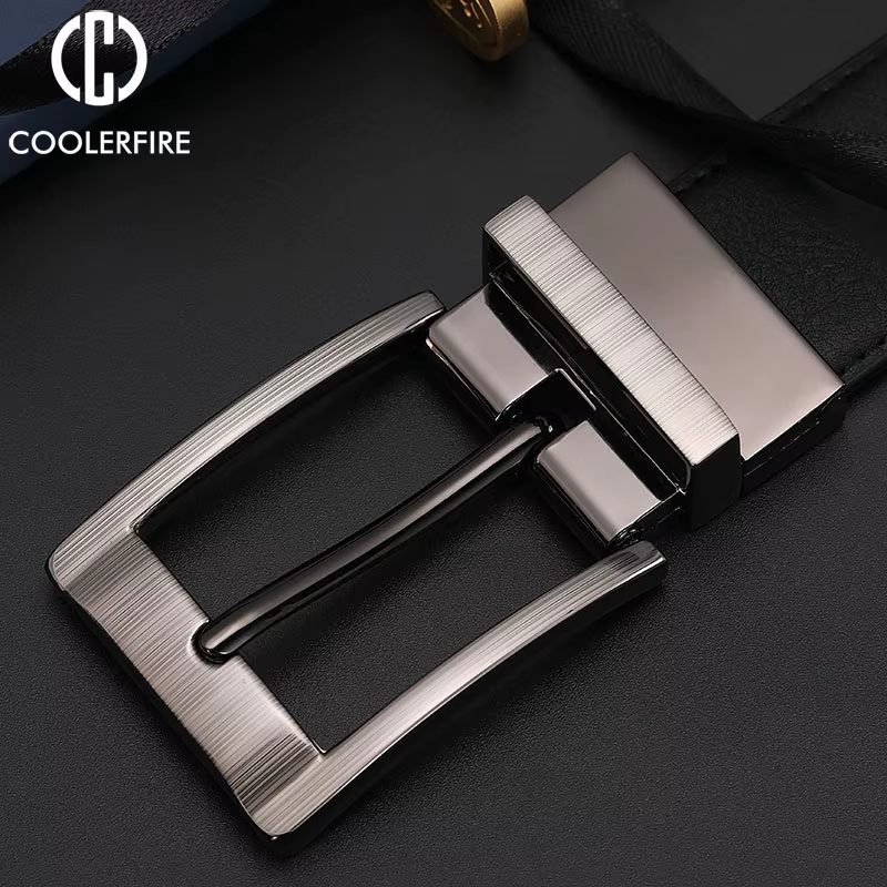Hommes ceintures boucle réversible en cuir marque de luxe affaires mode