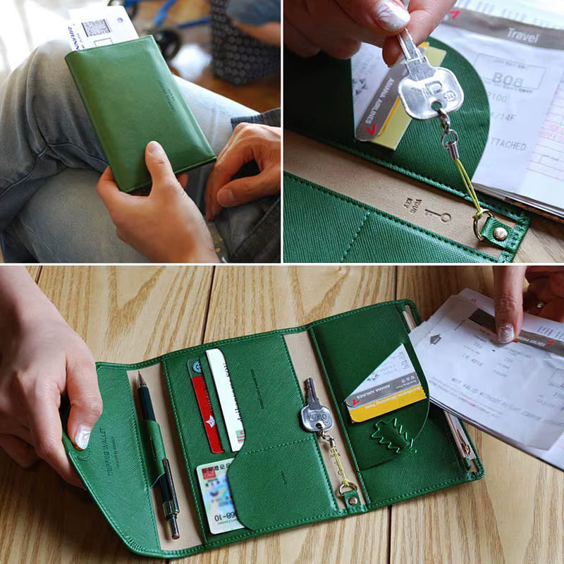 Couverture de passeport de voyage pliable