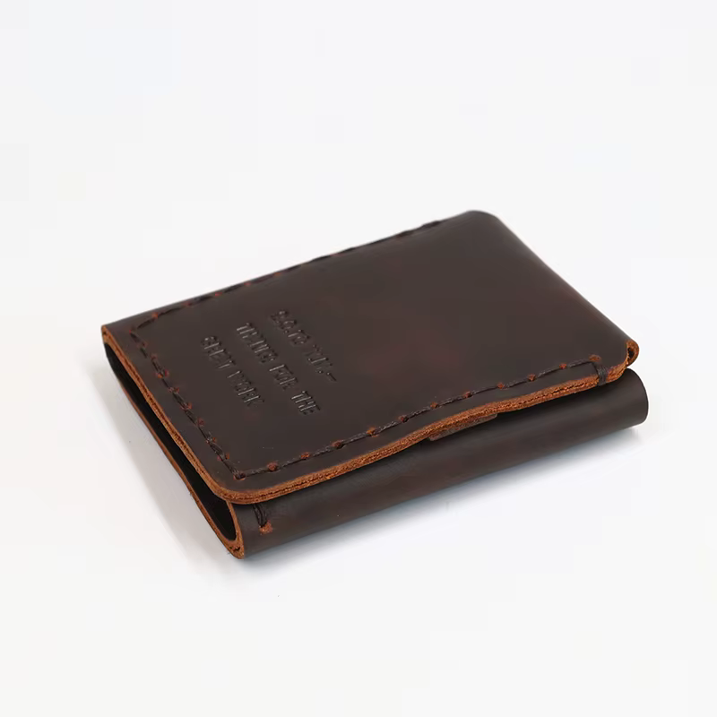 SIMLINE en cuir véritable hommes portefeuille Vintage fait à la main Crazy Horse peau de vache la vie secrète de Walter