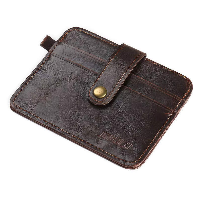Portefeuille mince en cuir PU vintage pour hommes