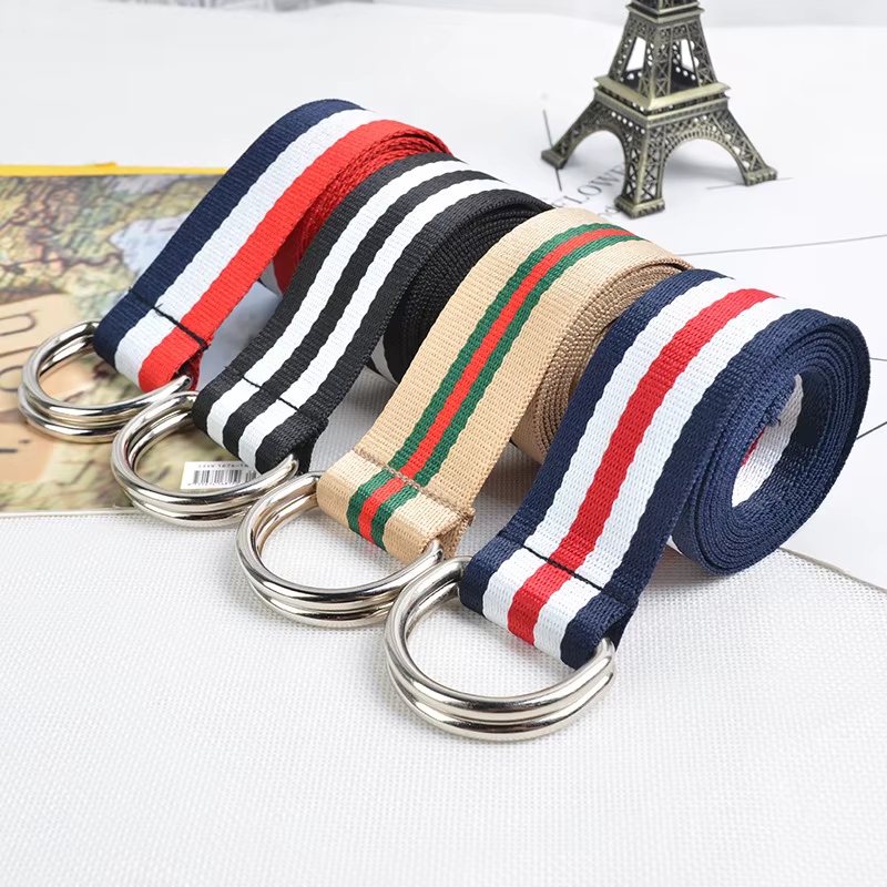 Ceinture à boucle en métal unisexe pour hommes et femmes