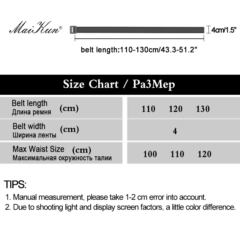Maikun-Ceinture à double anneau pour hommes