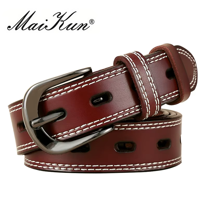 Ceintures de luxe en cuir véritable pour femmes