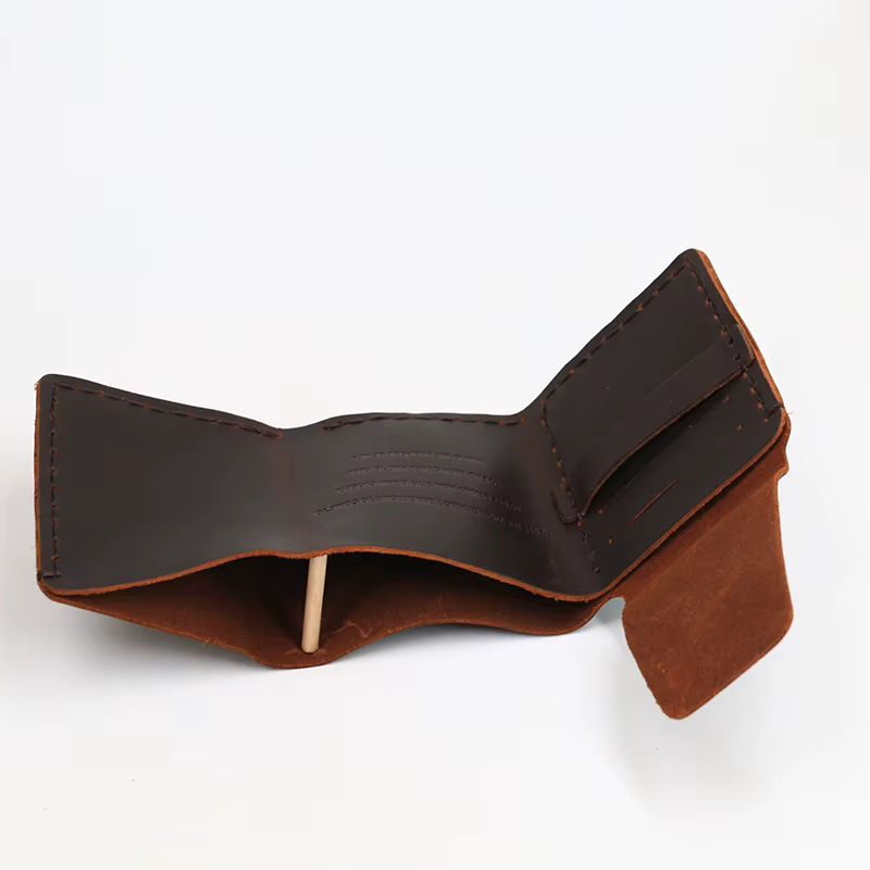 SIMLINE en cuir véritable hommes portefeuille Vintage fait à la main Crazy Horse peau de vache la vie secrète de Walter