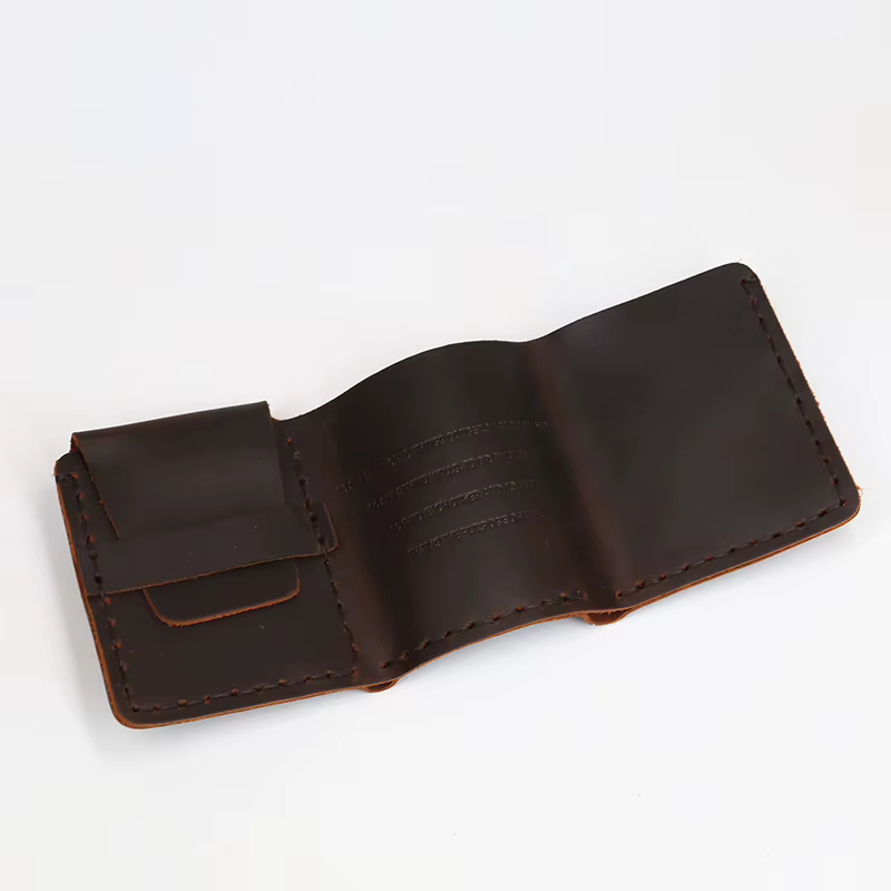 SIMLINE en cuir véritable hommes portefeuille Vintage fait à la main Crazy Horse peau de vache la vie secrète de Walter