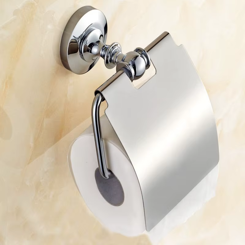 HOHardware-Ensemble de porte-brosse à dents chromé poli, porte-papier, porte-serviettes, accessoires