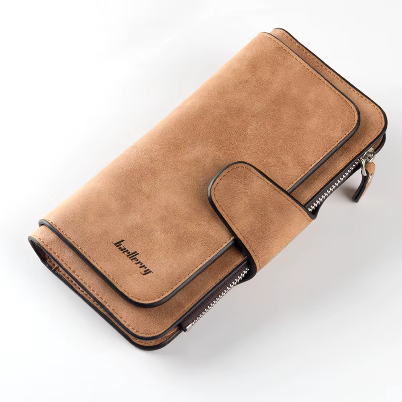 Portefeuille en cuir à moraillon pour femme