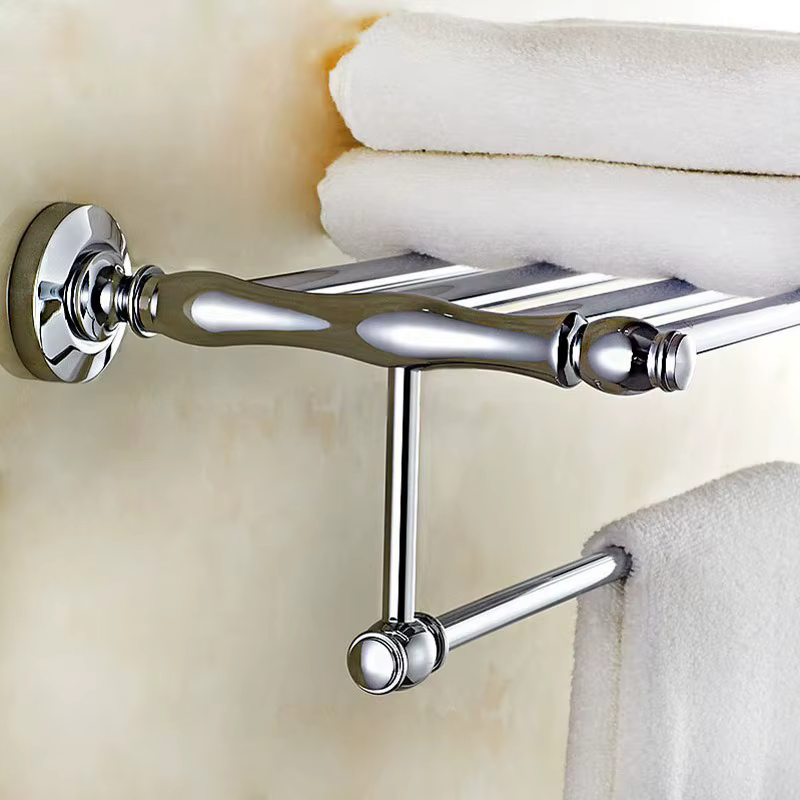 HOHardware-Ensemble de porte-brosse à dents chromé poli, porte-papier, porte-serviettes, accessoires