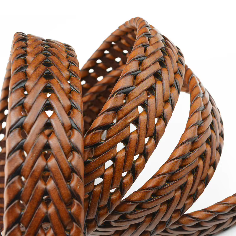 Nouvelle ceinture hommes femmes ceintures de luxe en cuir véritable tressé véritable peau de vache sangles hommes tout assorti Simple à la mode marée ceintures