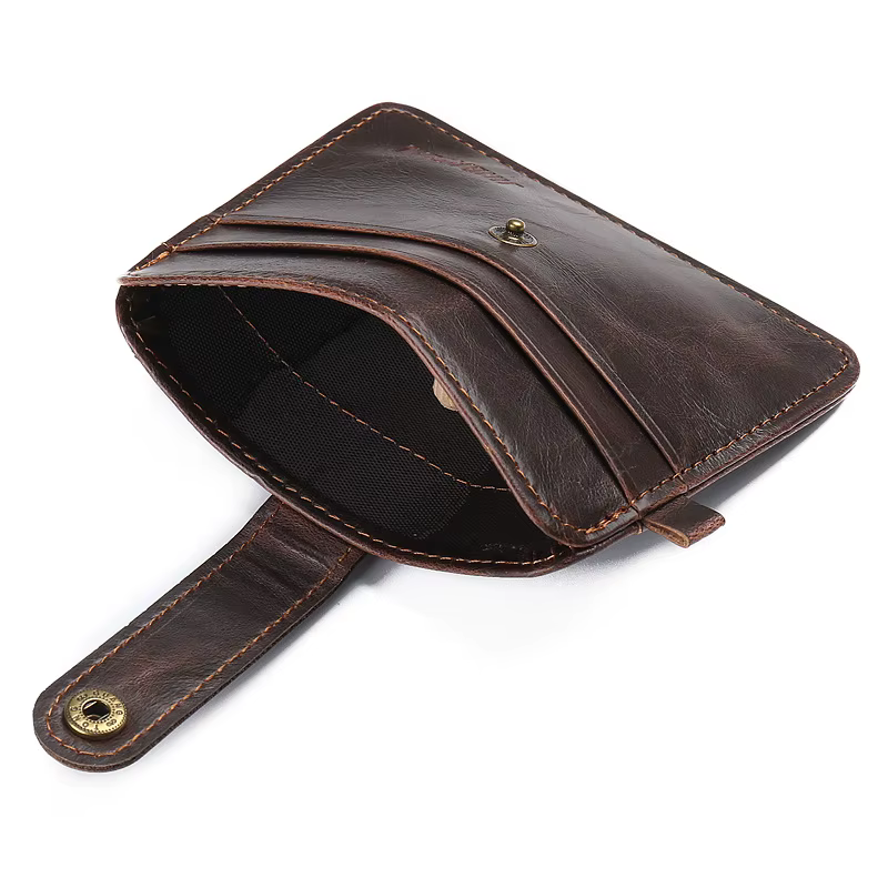 Portefeuille mince en cuir PU vintage pour hommes