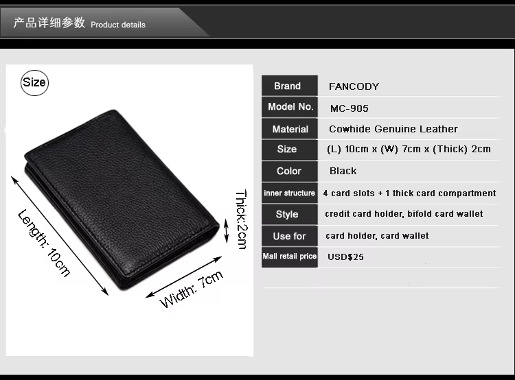 Mode de luxe en cuir véritable cartes portefeuilles hommes porte-cartes de crédit femmes porte-carte et d'identité