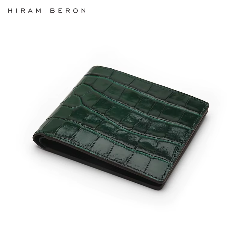 Hiram Beron nom personnalisé homme cadeau portefeuille de luxe motif Crocodile concepteur