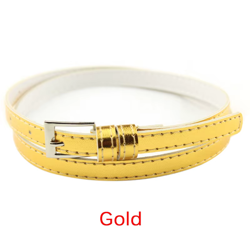 Ceinture fine en cuir pour femme