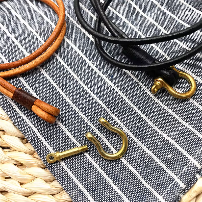 Porte-clés de voiture en cuir véritable de vache