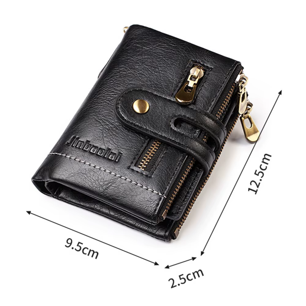 Nouveaux hommes portefeuilles en cuir synthétique polyuréthane court porte-carte chaîne marque de luxe