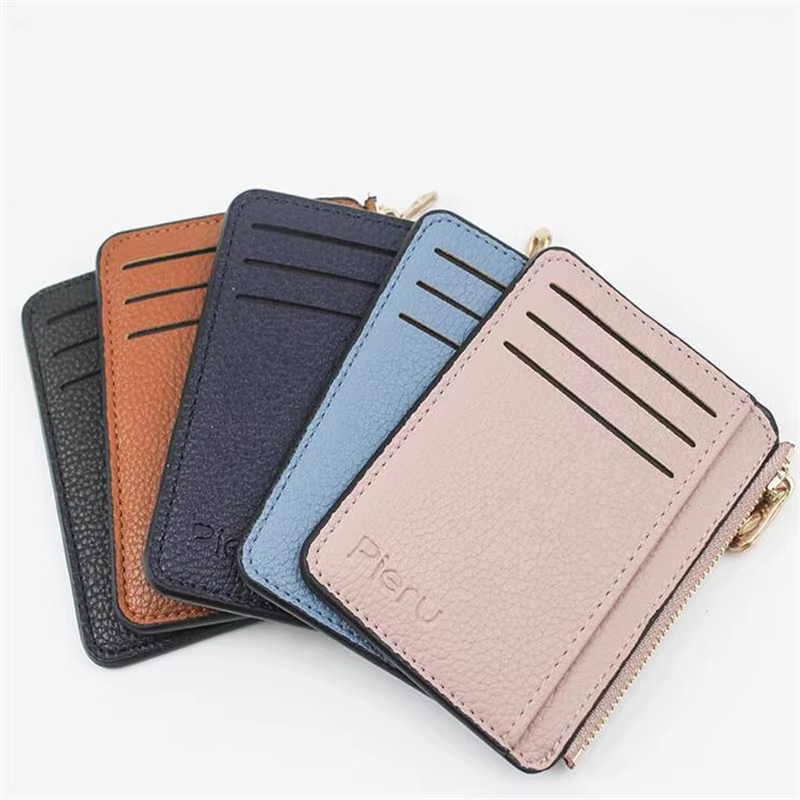 Porte-cartes de visite en cuir PU pour femmes et hommes