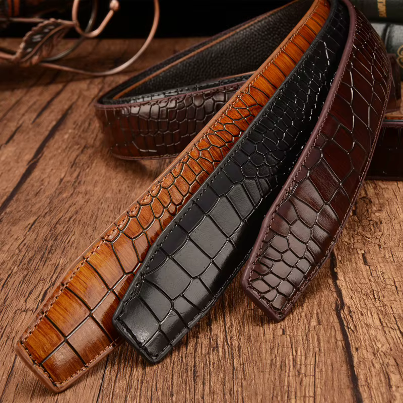 Ceinture en cuir véritable pour hommes