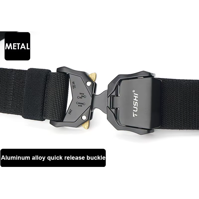 HSSEE nouvelle ceinture élastique officielle en métal dur véritable boucle à dégagement rapide ceinture tactique pour hommes accessoires pour hommes livraison directe