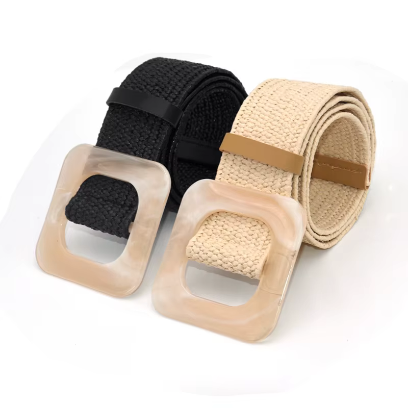 Ceinture élastique tressée pour femme