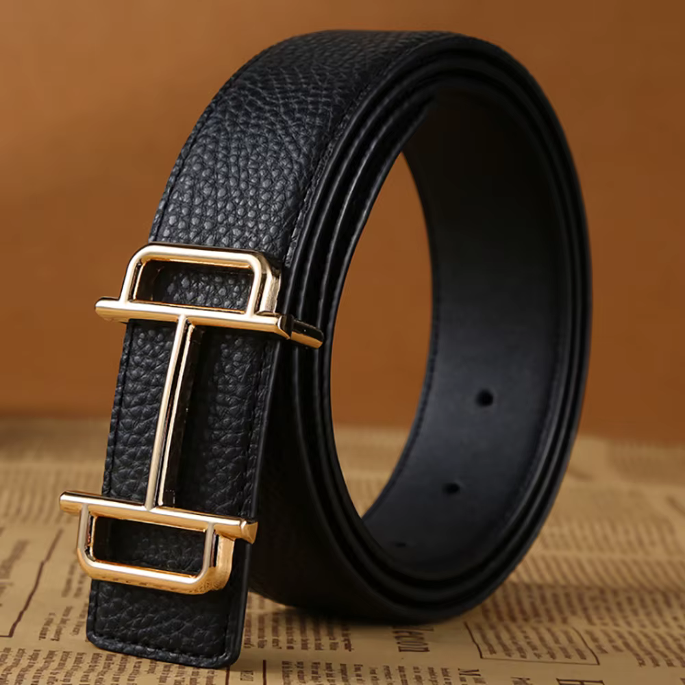 E-Chain-Ceinture en H en Cuir group pour Homme et Femme, Accessoire de Haute Qualité, de Styliste, Vintage, Double G