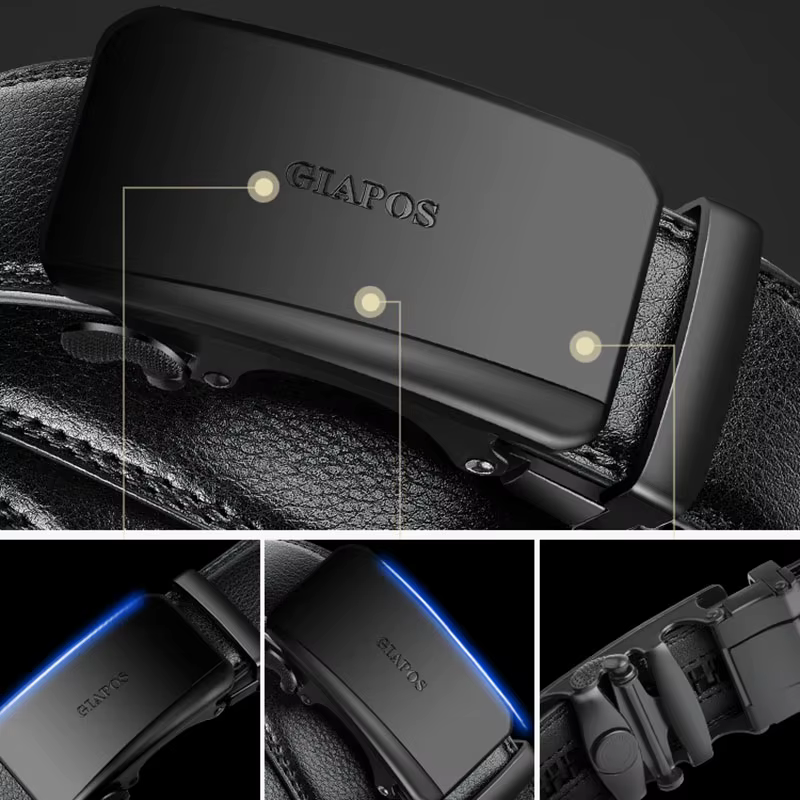 Ceinture unisexe en cuir véritable pour hommes et femmes