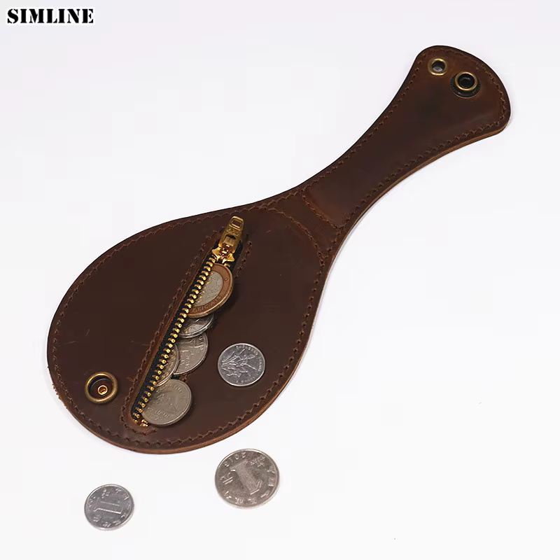 100% porte-monnaie en cuir véritable Boston
