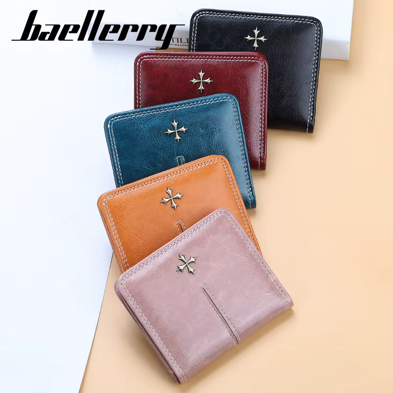 Petit portefeuille en cuir de luxe pour femmes