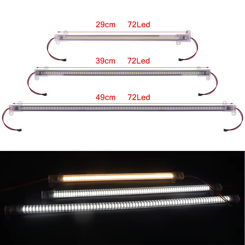 Barre Lumineuse LED AC220V, Haute Luminosité 50cm 40cm 30cm 72 gible 2835, Bande Rigide, T-shirts d'Massage, Tubes Fluorescents, 5 Pièces/Lot
