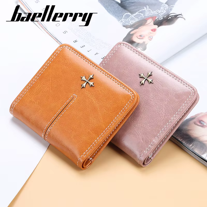 Petit portefeuille en cuir de luxe pour femmes