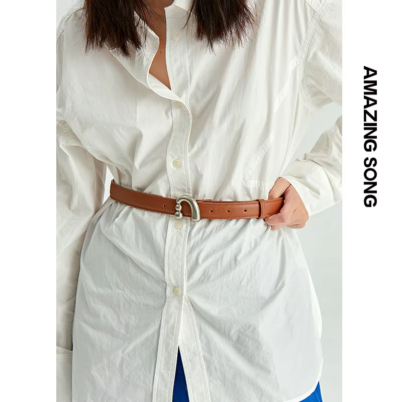 Ceinture en cuir véritable pour femmes