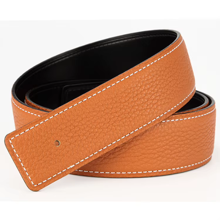 Ceinture de marque en cuir véritable pour homme