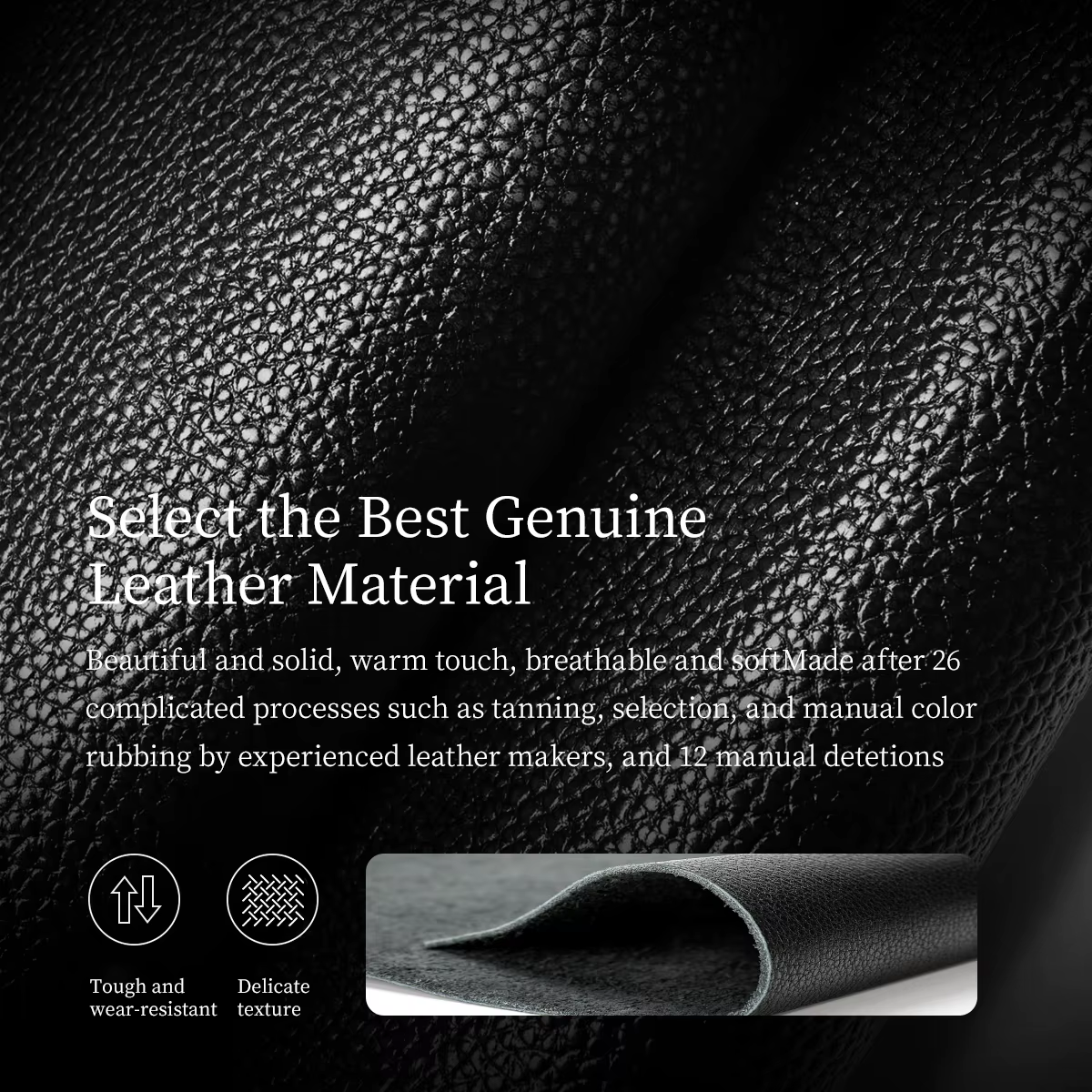 Tig10eu-Portefeuille en cuir véritable pour homme