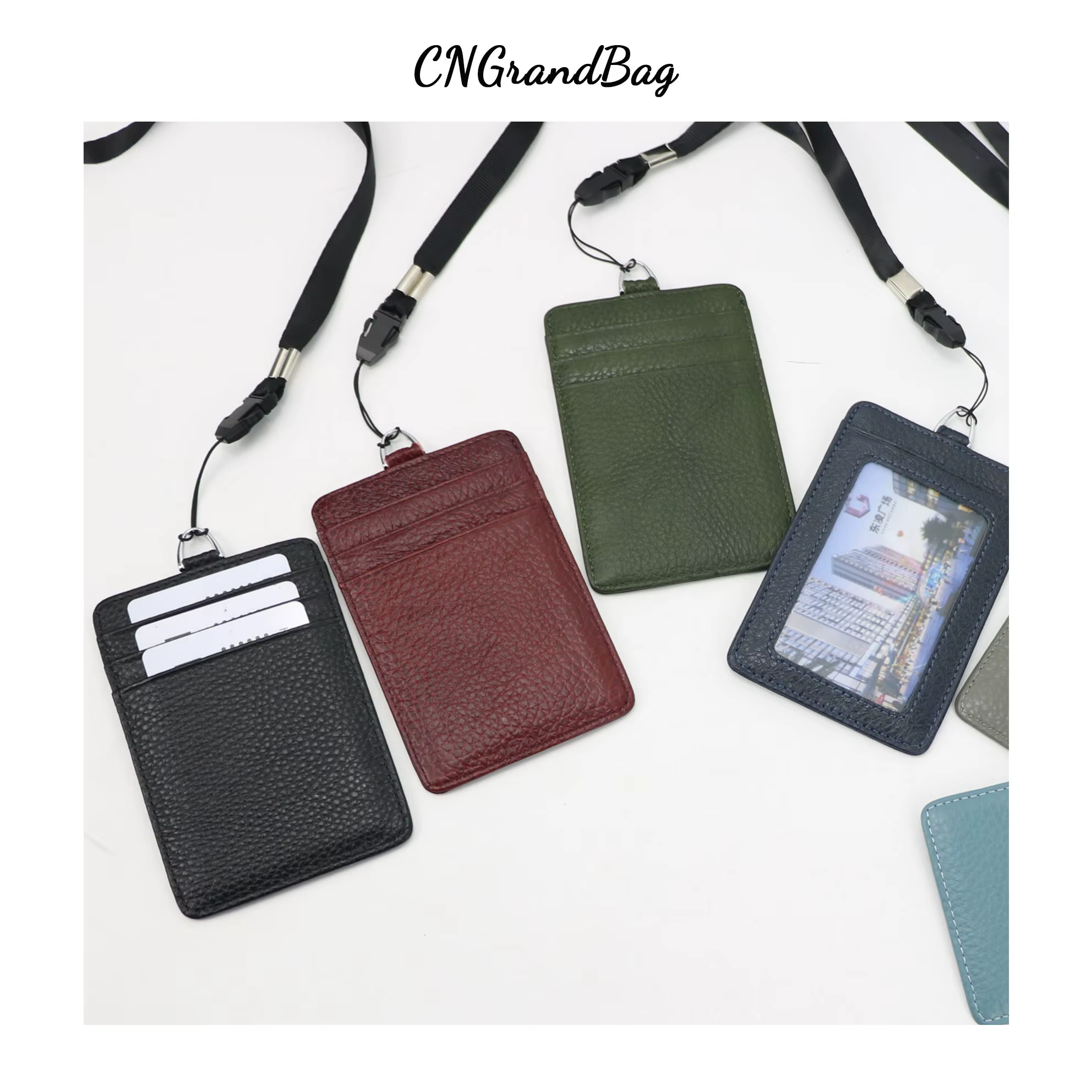 Porte-cartes de crédit en cuir véritable pour hommes et femmes