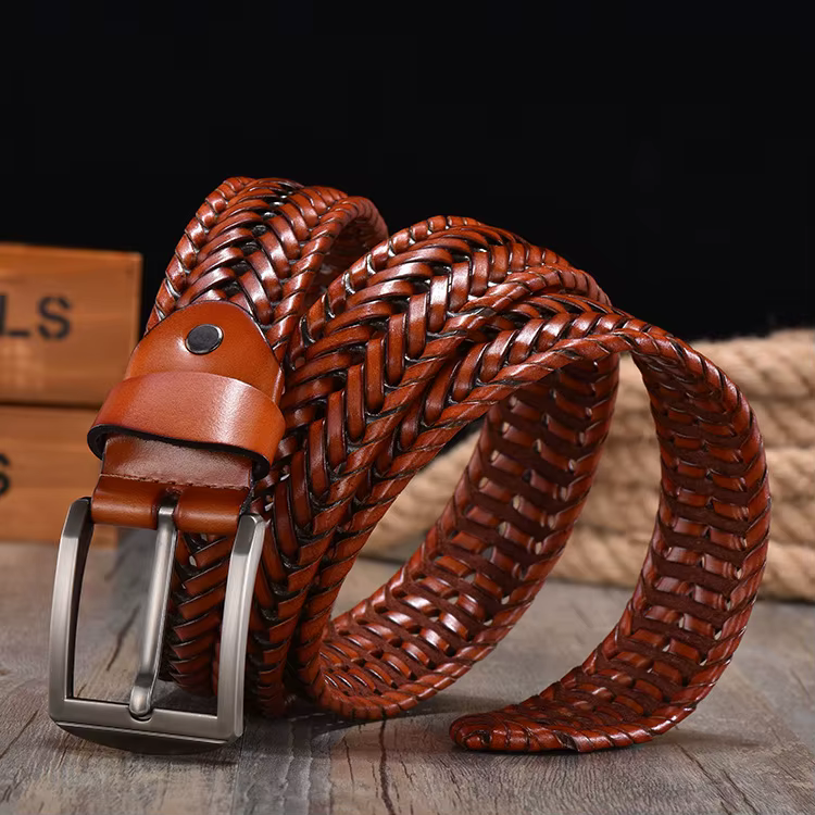 Nouvelle ceinture tressée pour hommes