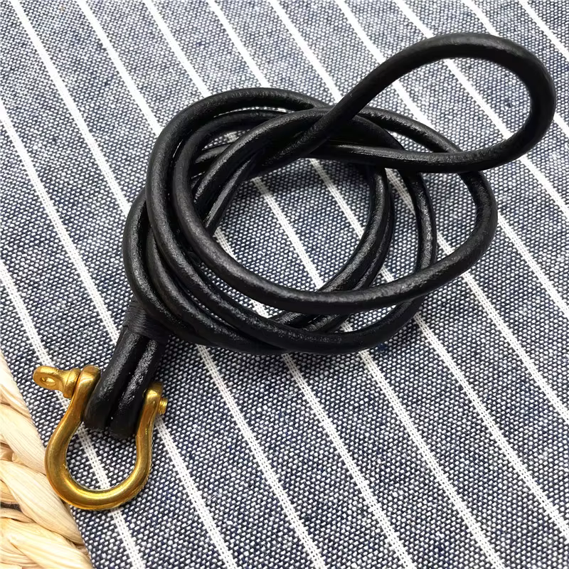 Porte-clés de voiture en cuir véritable de vache