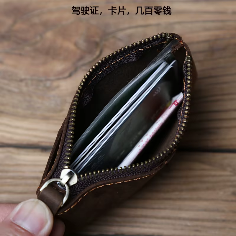 NZPJ – Mini portefeuille en cuir pour hommes