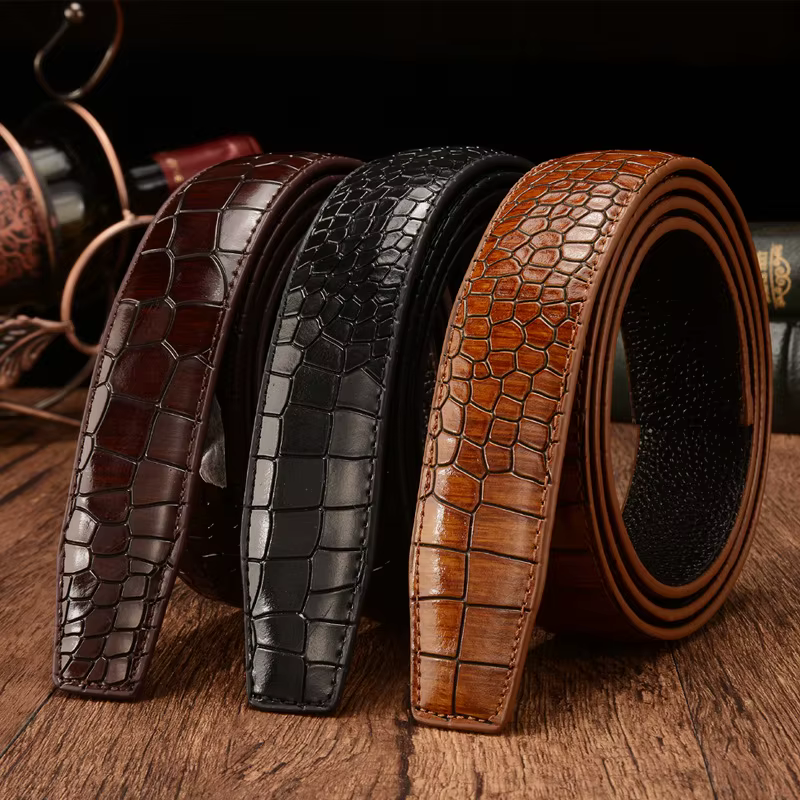 Ceinture en cuir véritable pour hommes