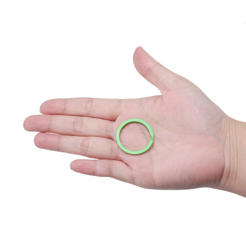 Porte-clés rond en métal de 30mm, anneaux fendus, unisexe, bijoux, fabrication d'accessoires, 10 pièces/lot
